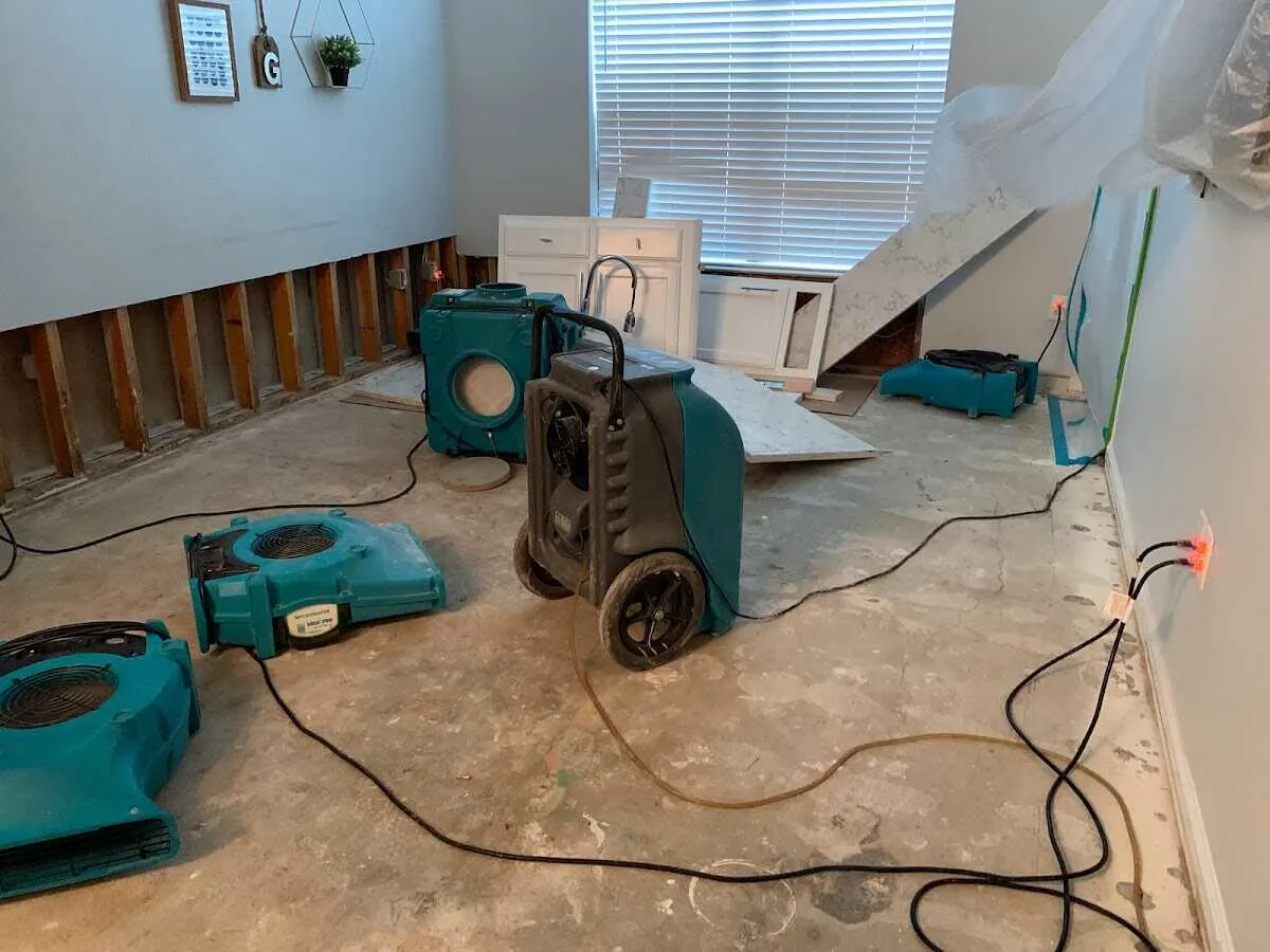 Dehumidifier in flood-cut room for Water Extraction & Removal in Boulder